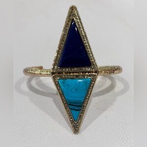 House of Harlow 1960 blue triangle cuff bracelet